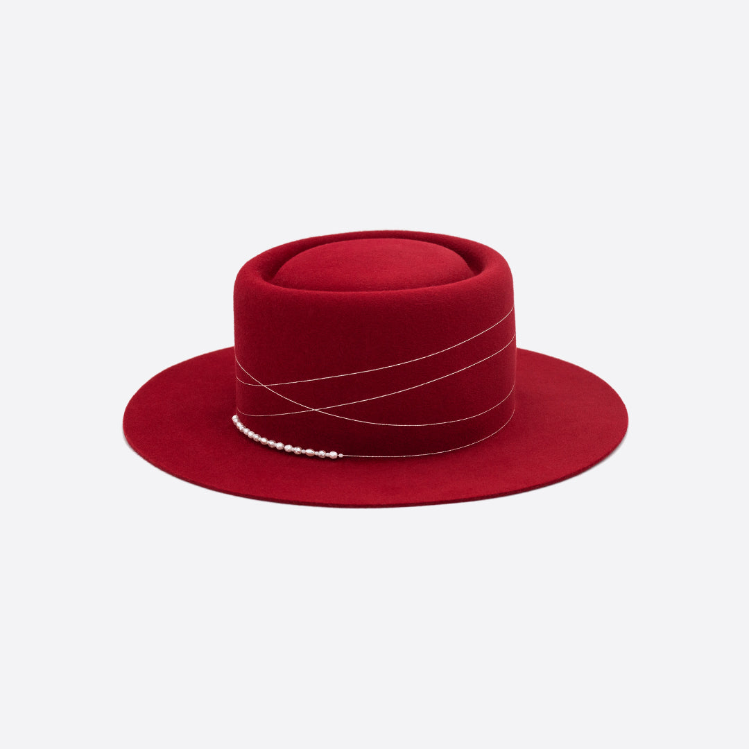 SILVER LINES PORK PIE HAT