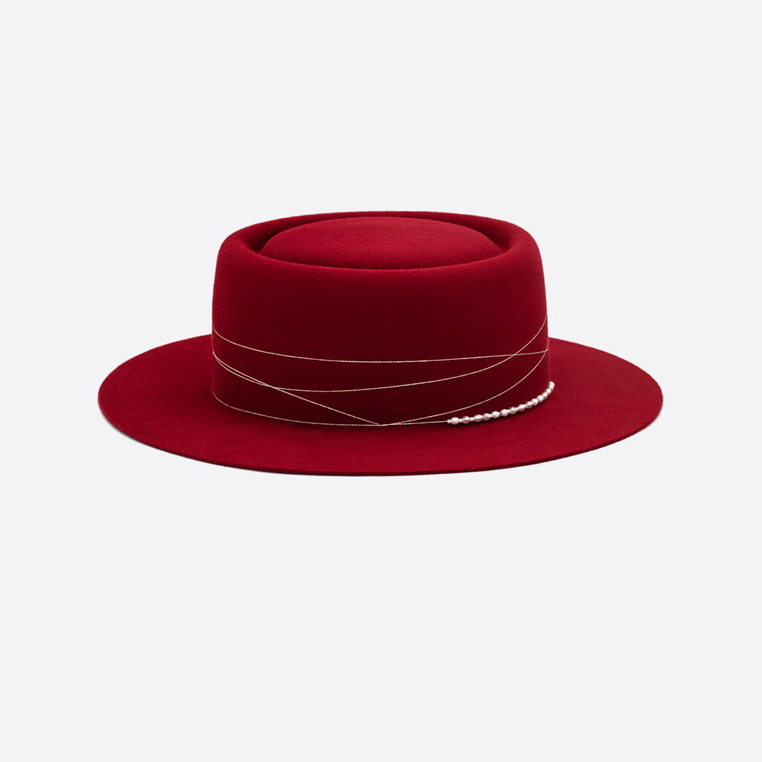 SILVER LINES PORK PIE HAT